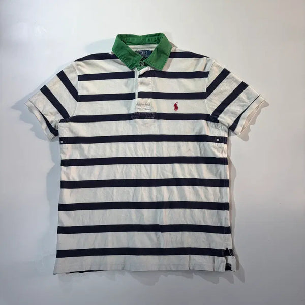 [BUNJANG] Polo Ralph Lauren Striped Short Sleeve Polo Shirt / 폴로 랄프로렌 스트라이프 반팔 카라티셔츠