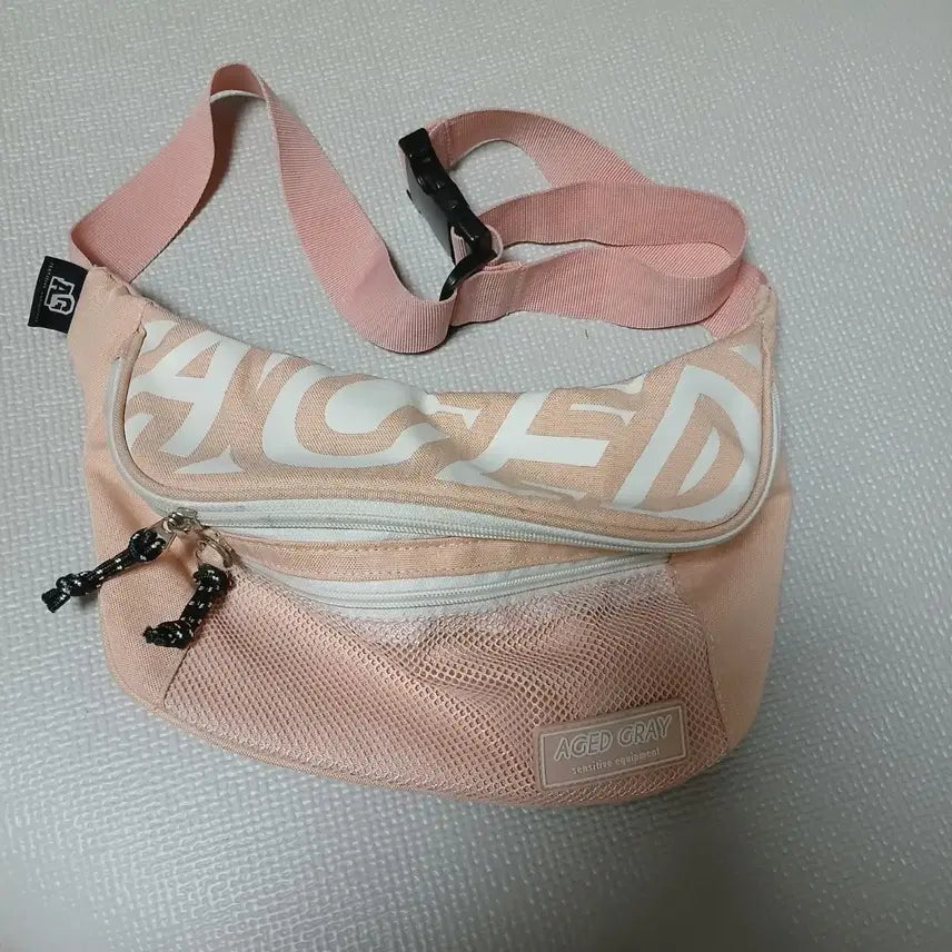 [BUNJANG] Aged Gray Hip Pack Pink / 에이지드 그레이 힙색 핑크