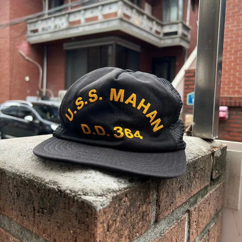 [BUNJANG] Vintage U.S.S. Mahan Mesh Cap Hat / 빈티지 U.S.S. MAHAN 매쉬 모자 캡 y18895