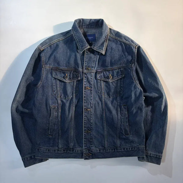 [BUNJANG] Guess Blue Wash Denim Trucker Jacket / 게스 블루 워싱 데님 트러커 자켓