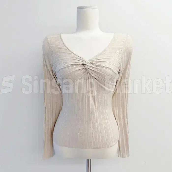 [BUNJANG] Ribbed Knit Sweater / [빠른발송] 꼬임 골지 니트 NT 1105 가을