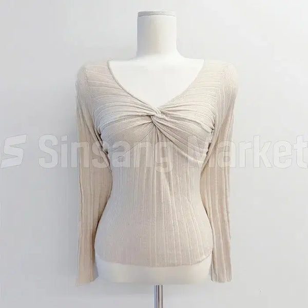 [BUNJANG] Ribbed Knit Sweater / [빠른발송] 꼬임 골지 니트 NT 1105 가을