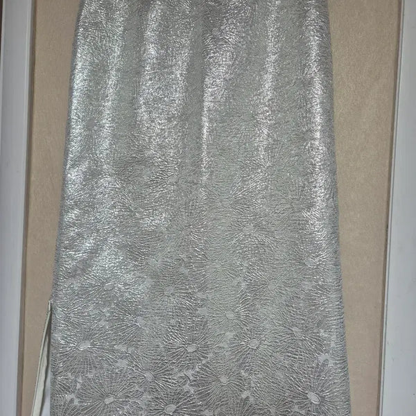 [BUNJANG] R2W Jacquard Silver Midi Skirt / R2W자카드은색 스커트