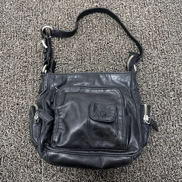 [BUNJANG] Tomboy Women's Leather Shoulder Bag Black / TOMBOY 톰보이 여성 가죽 숄더백 가방 블랙