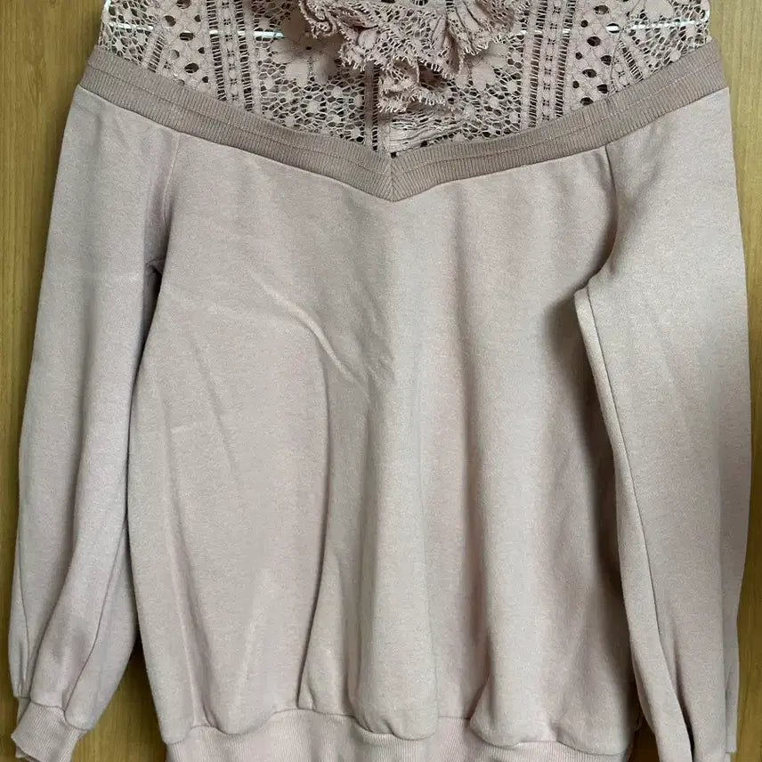 [BUNJANG] O2nd Pink Lace Long Sleeve T-Shirt / 한섬 O2nd 핑크 레이스 티셔츠 판매합니다.