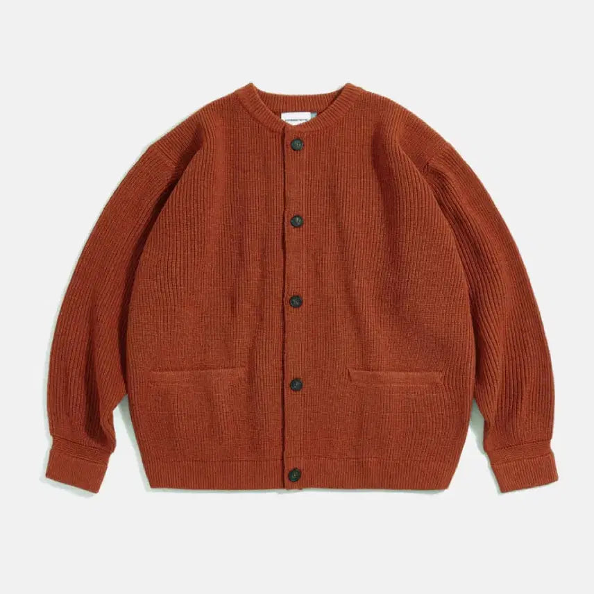 [BUNJANG] Espionage Miller Heavyweight Cardigan Burnt Orange / 에스피오나지 Miller Heavyweight Cardigan Burnt Orange 새상품