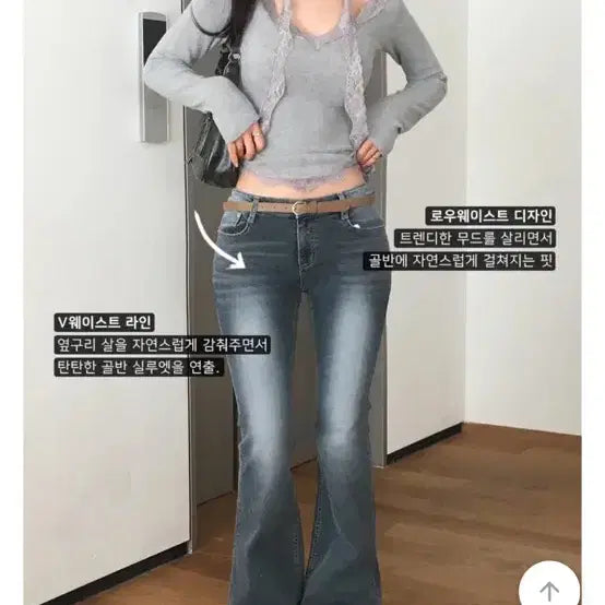 [BUNJANG] Dayrose Mia Hip Pad Bootcut Denim Jeans / 데이로제 미야 골반패드 부츠컷 데님 청바지s