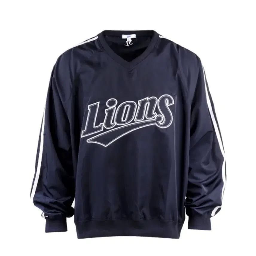 [BUNJANG] Samsung Lions Navy Woven Sweatshirt M / 삼성 라이온즈 네이비 우븐 맨투맨 M