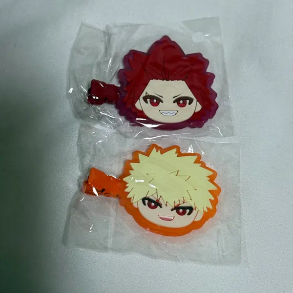 [BUNJANG] Kirishima Bakugo Hair Clips Set / 키리시마 바쿠고 머리핀 헤어핀 집게 러버 고무 가챠 미니코레