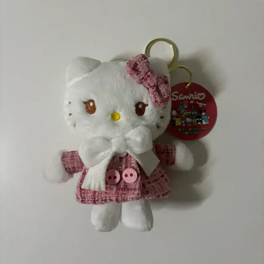 [BUNJANG] Sanrio Tweed Kitty Keyring / 산리오 트위드 키티 키링