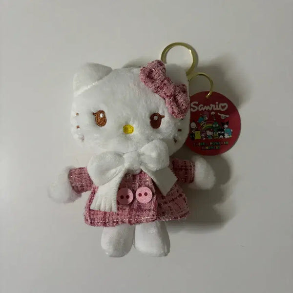 [BUNJANG] Sanrio Tweed Kitty Keyring / 산리오 트위드 키티 키링