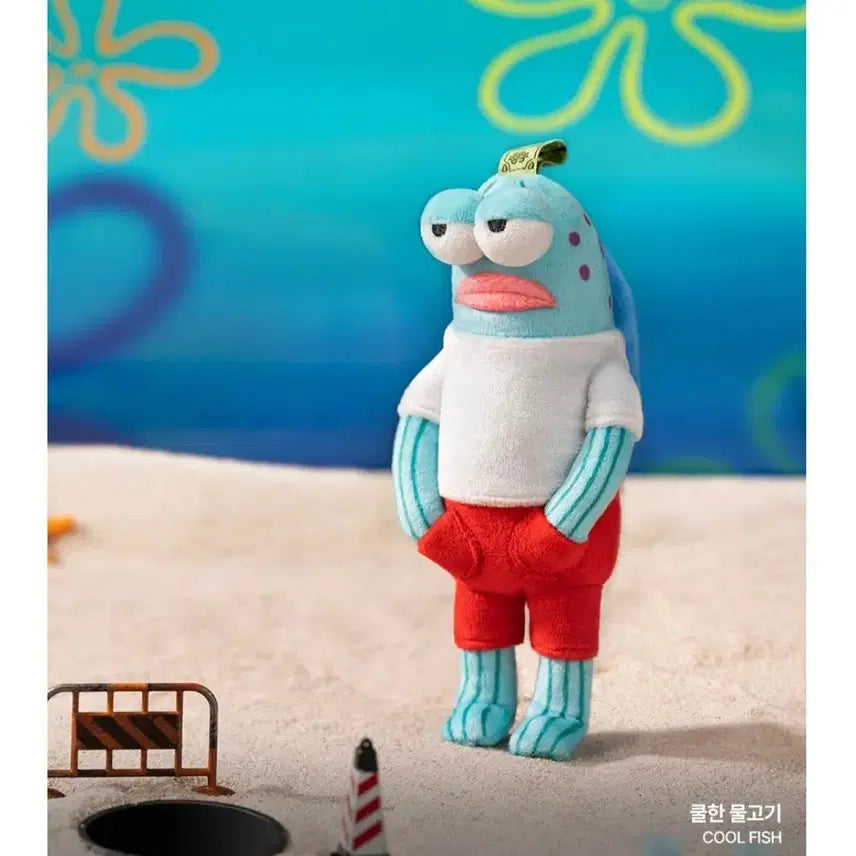 [BUNJANG] Pop Mart SpongeBob Bikini Bottom's Quirky Friends Doll Cool Fish / 팝마트 스폰지밥 비키니 시티의 엉뚱한 친구들 인형 쿨한 물고기