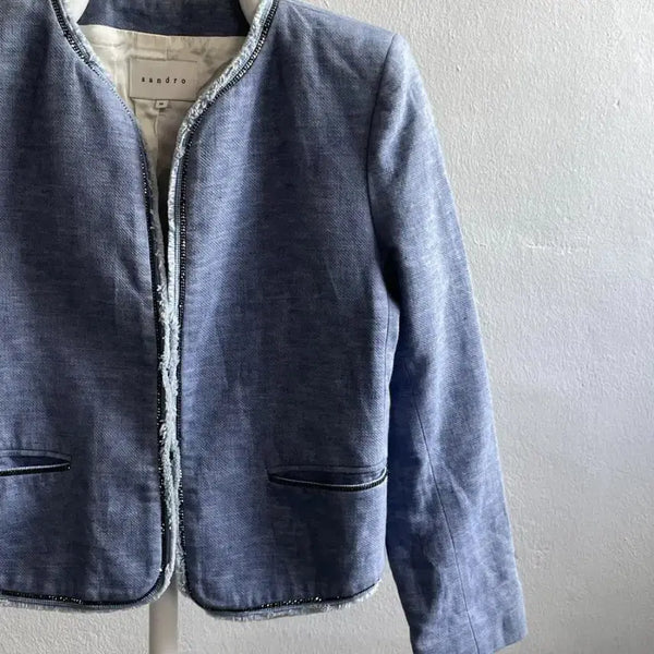 [BUNJANG] Sandro Washed Denim Jacket / 정가60) 산드로 데님워싱 자켓