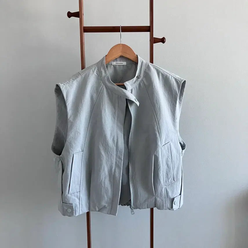 [BUNJANG] Washed Out Conch Shell Color Vest / 여자 물빠진 소라색 베스트 조끼