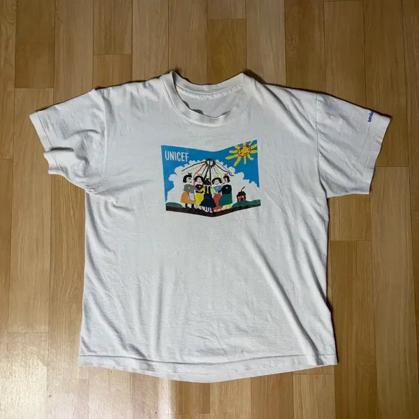 [BUNJANG] Vintage 90s UNICEF 50th Anniversary T-Shirt / 90s Unicef 유니세프 50th 기념 티셔츠