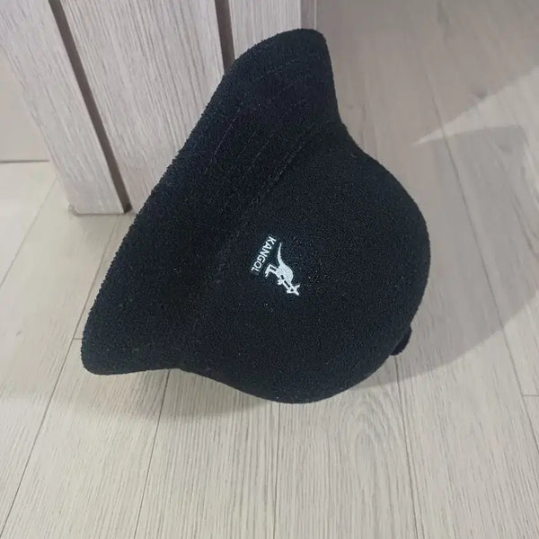 [BUNJANG] Kangol Kangaroo Logo Bucket Hat Black L / 캉골 캥거루 로고 블랙 벙거지 L