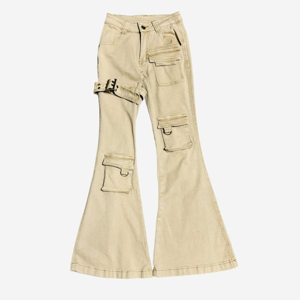 [BUNJANG] Buckle Strap Cargo Bootcut Pants / 버클 스트랩 카고 부츠컷 팬츠