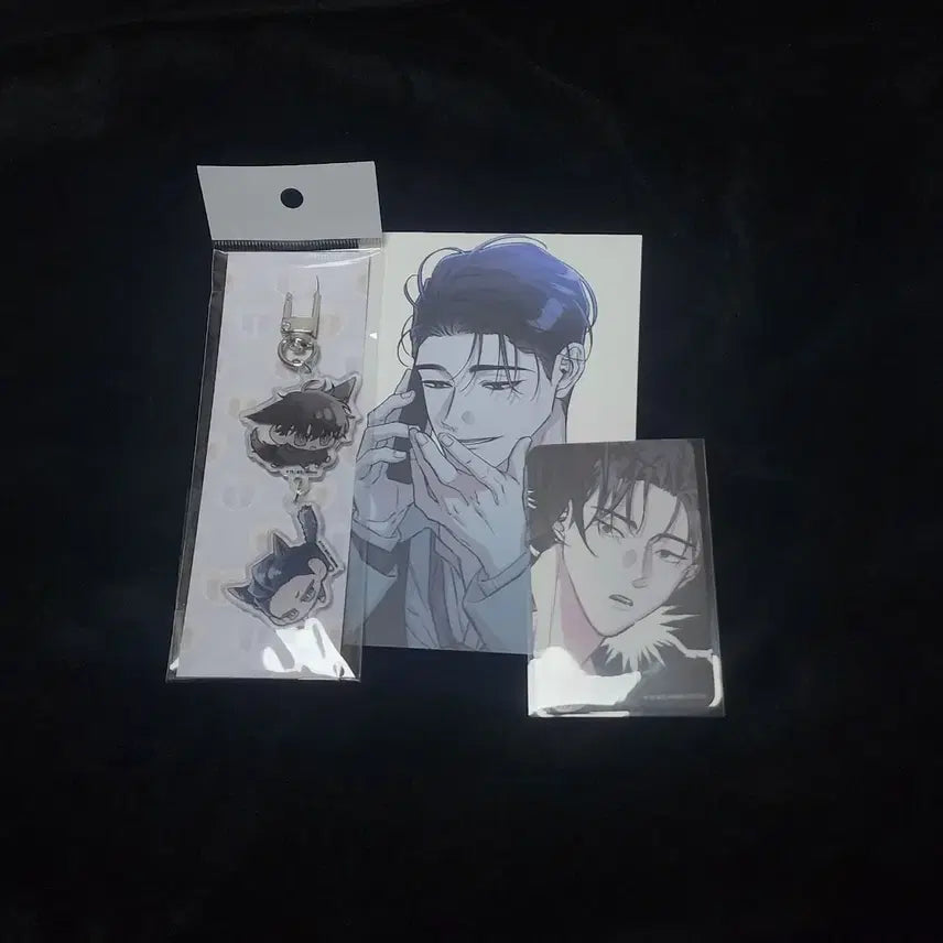 [BUNJANG] Mopeong 'One Love' Collaboration Cafe Acrylic Keyring & Postcard Set / 모펀 외사랑 콜라보카페 굿즈 판매.엽서. 방포 포함.