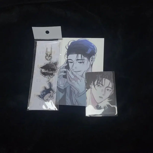 [BUNJANG] Mopeong 'One Love' Collaboration Cafe Acrylic Keyring & Postcard Set / 모펀 외사랑 콜라보카페 굿즈 판매.엽서. 방포 포함.