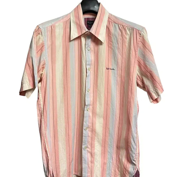 [BUNJANG] Paul Smith Multi Stripe Short Sleeve Shirt / 폴스미스 멀티 스트라이프 반팔 셔츠