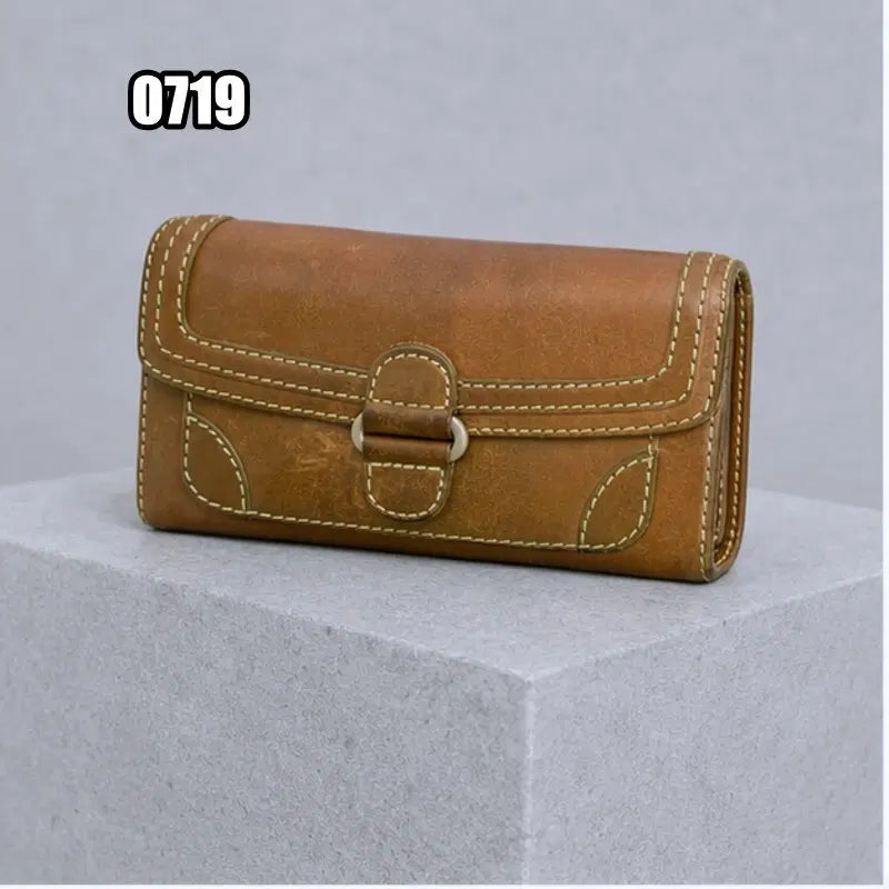 [BUNJANG] Nicole Saint-Tropez Vintage Leather Long Wallet / 니콜 생질르 빈티지 가죽 장지갑