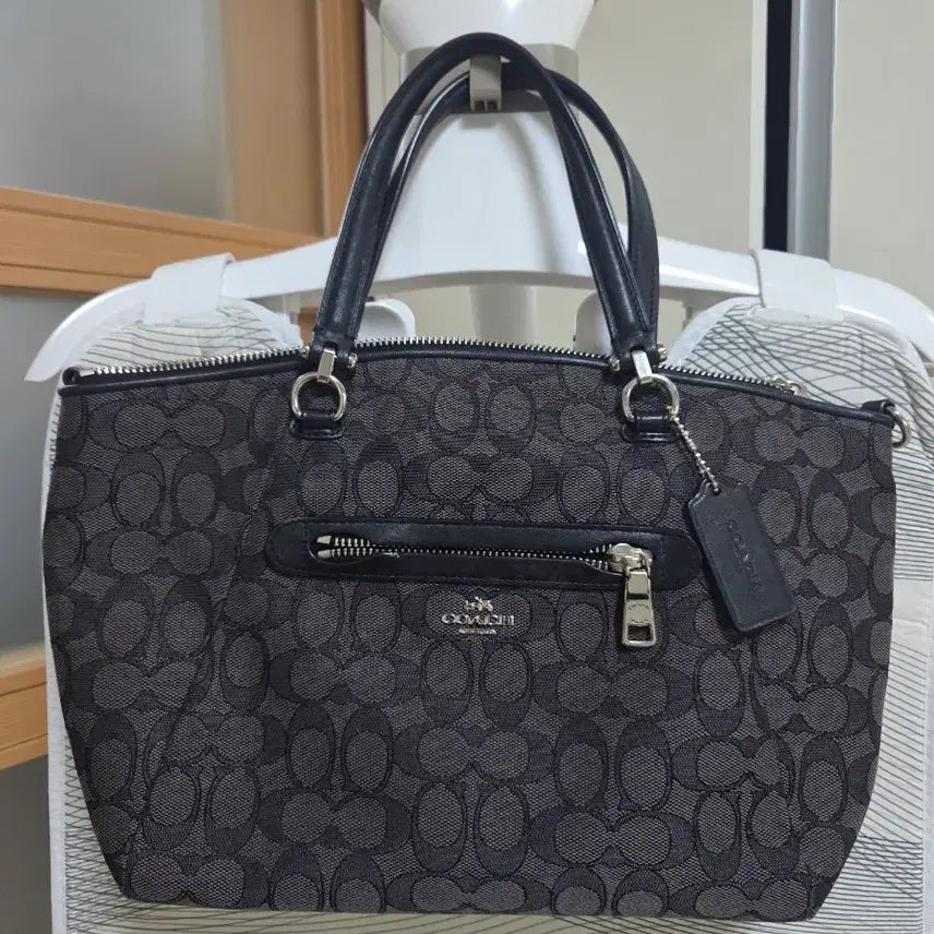 [BUNJANG] Coach Signature Canvas Tote Bag / 코치 시그니처 토트백(캔버스 소재)