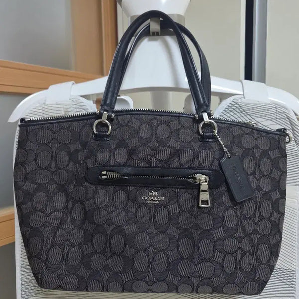 [BUNJANG] Coach Signature Canvas Tote Bag / 코치 시그니처 토트백(캔버스 소재)