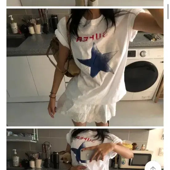 [BUNJANG] Star Short Sleeve T-Shirt / 별 반팔 티셔츠