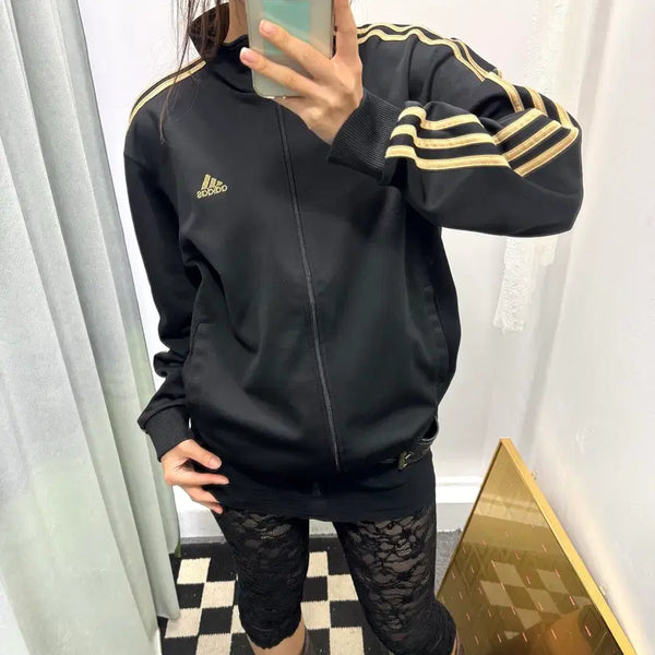 [BUNJANG] Adidas Gold Black Back Logo Track Top Jersey / 아디다스 골드블랙 백로고 트랙탑 져지