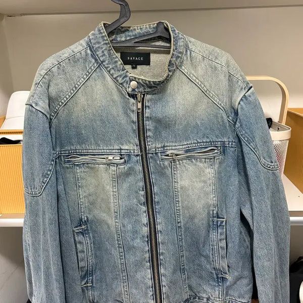 [BUNJANG] Savage Racing Denim Jacket / SAVAGE 세비지 레이싱 데님 자켓