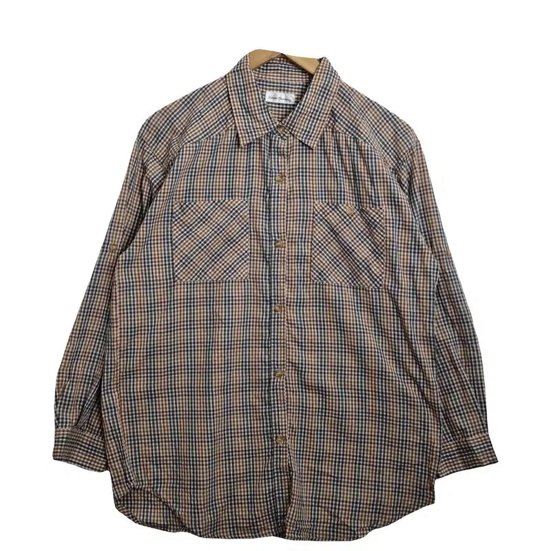 [BUNJANG] Sammi Planning Checked Casual Shirt / SAMMI PLANNING 체크 셔츠 남방 캐주얼 빈티지 데일리셔츠 [M]