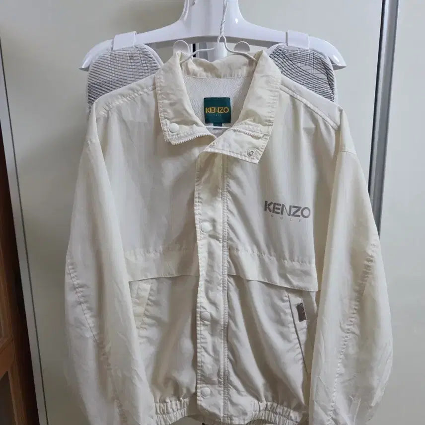 [BUNJANG] Kenzo Golf Windbreaker Jacket Ivory Size 1 / KENZO GOLF 바람막이 자켓 아이보리 1사이즈