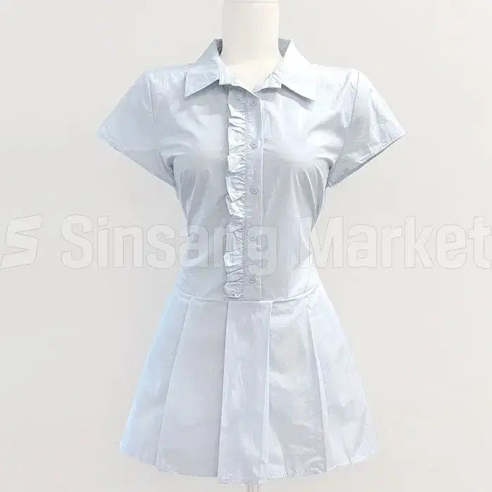 [BUNJANG] Frill Collar Mini Dress / [빠른발송] 프릴 카라 미니원피스 원피스 8742