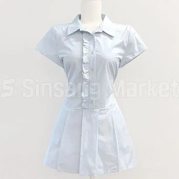 [BUNJANG] Frill Collar Mini Dress / [빠른발송] 프릴 카라 미니원피스 원피스 8742