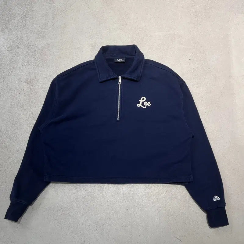 [BUNJANG] LEE Half Zip Collar Sweatshirt / 리 반집업 카라 스웻셔츠 s12283