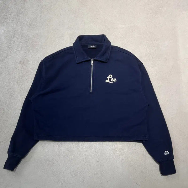 [BUNJANG] LEE Half Zip Collar Sweatshirt / 리 반집업 카라 스웻셔츠 s12283