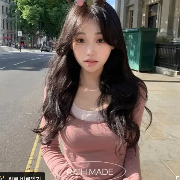 [BUNJANG] Young & Rich Layered T-Shirt Pink / 영앤리치 레이어드 티셔츠 핑크