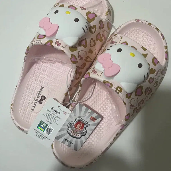 [BUNJANG] Hello Kitty Leopard Print Slippers (250) / (새상품)헬로키티 호피 슬리퍼(250)