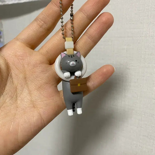 [BUNJANG] Cat Bus Handle Keychain / 고양이 버스손잡이 키링