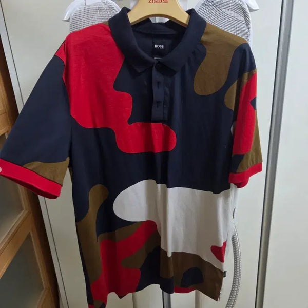 [BUNJANG] Hugo Boss Camouflage Pattern Short-Sleeve Polo T-Shirt / 휴고보스 카라티