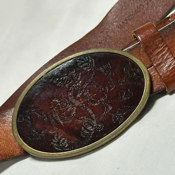 [BUNJANG] Diesel Vintage Leather Belt 34 Inch / 정품 빈티지 디젤 가죽 벨트 34인치