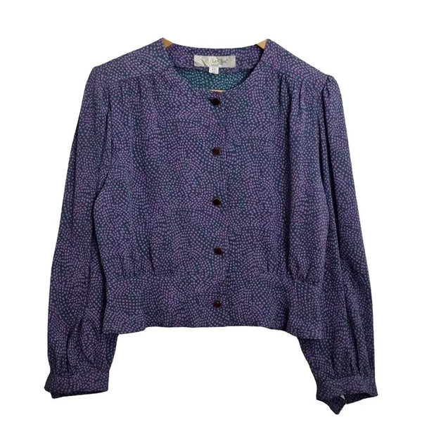 [BUNJANG] LE CHIC Purple Retro Blouse / LE CHIC 퍼플 레트로 블라우스 [11] 복고풍 빈티지 블라우스