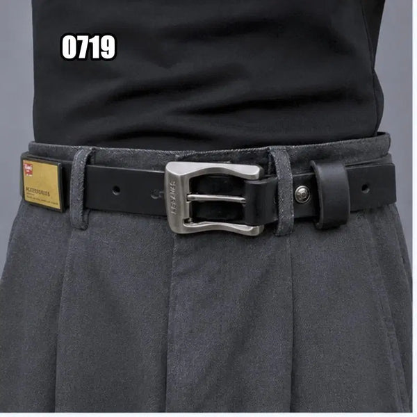 [BUNJANG] Levi's Strauss Men's Black Leather Belt (New) / 리바이스 스트라우스 남성용 블랙 가죽 벨트 새상품