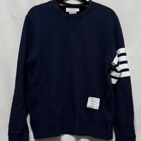 [BUNJANG] Thom Browne Diagonal Stripe Sweatshirt / 2 톰브라운 사선완장 맨투맨