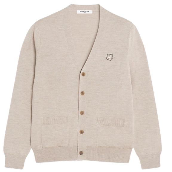 [BUNJANG] Maison Kitsuné Bold Fox Head Patch Regular Fit Cardigan / 메종 키츠네 볼드 폭스 헤드 패치 레귤러 가디건 마블