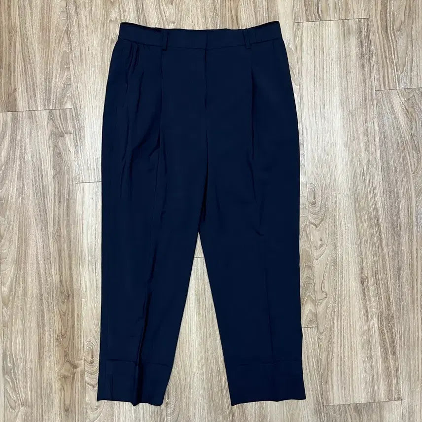 [BUNJANG] System Women's Navy Loose Tapered Fit High-Waist Slacks (Spring/Fall) / 한섬 시스템 여성 슬랙스 30