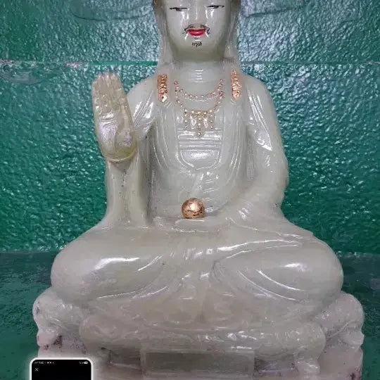 [BUNJANG] Jade Stone Buddha Statue (Approx. 25cm Height) / 높이25센치옥돌모양잘모름무게있음