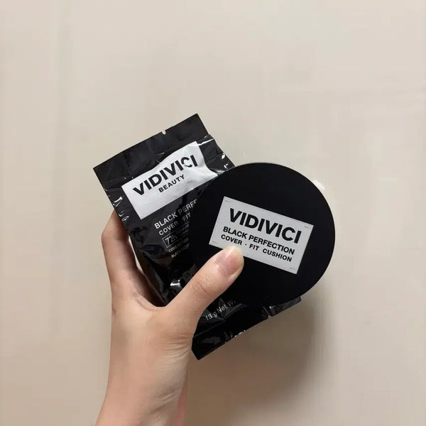 [BUNJANG] VIDIVICI Black Perfection Cover Fit Cushion SPF50+ PA++++ (19N Porcelain) - Full Set / 비디비치 블랙 퍼펙션 커버 핏 쿠션 19N 포슬린 본품 리필