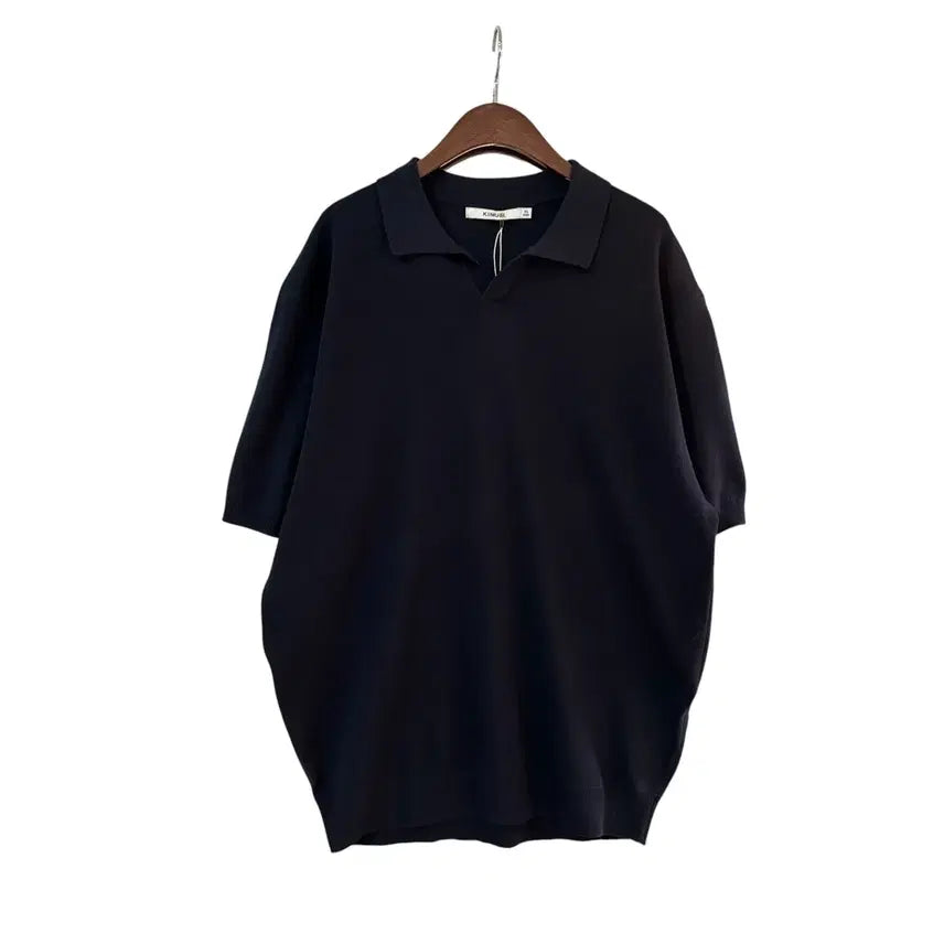 [BUNJANG] KIMUER Open Collar Knit Shirt Navy XL / 키뮤어 오픈 칼라 니트 셔츠 네이비 XL 정품