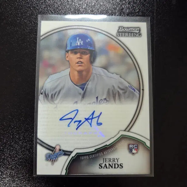 [BUNJANG] Bowman Sterling Jerry Sands RC Topps Certified Autograph Baseball Card / 보우먼 스털링 제리 샌즈 RC 탑스 인증 오토그래프 야구 카드